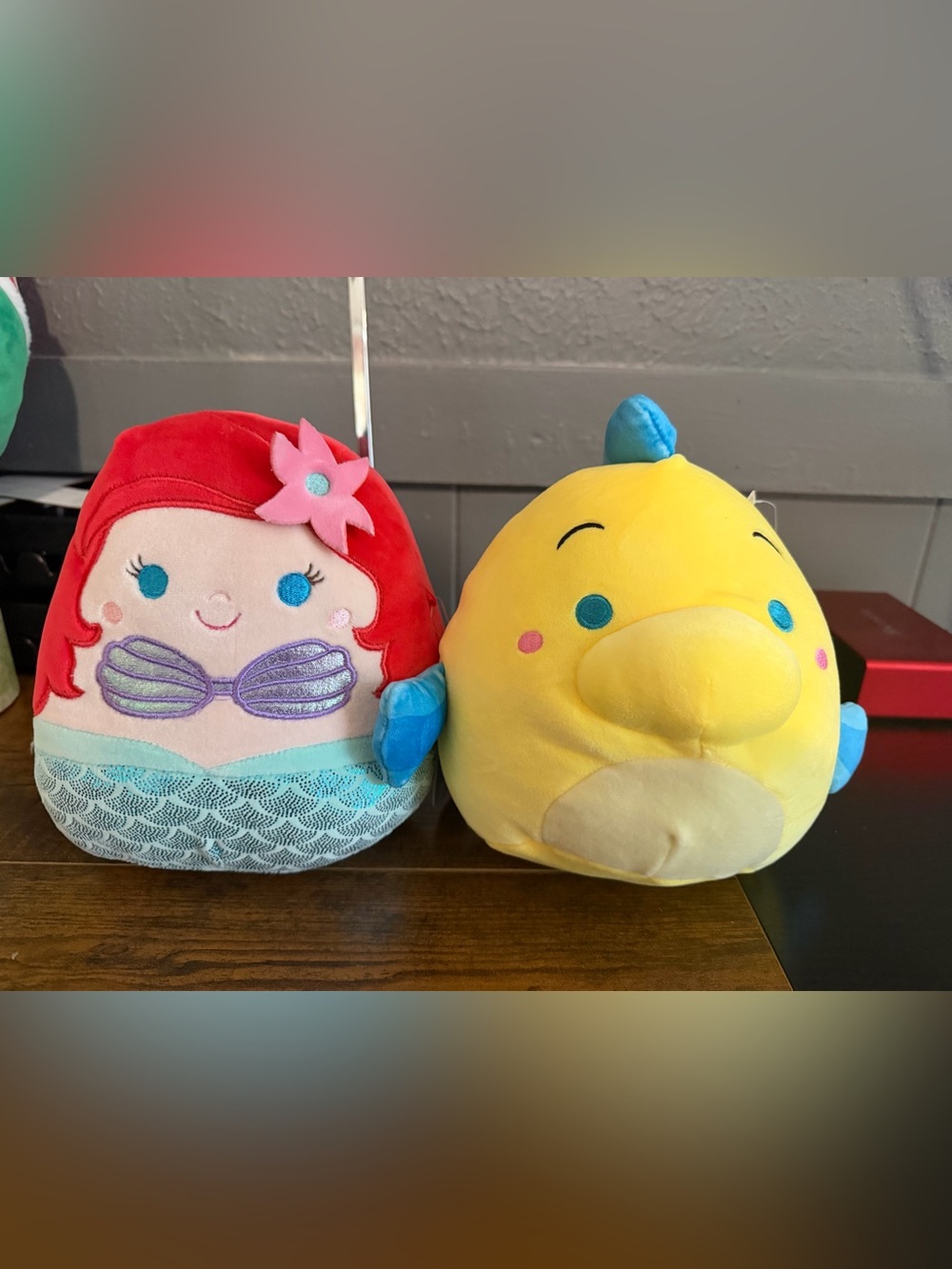 Disney Squishmallow Set - Ariel Mermaid and flounder